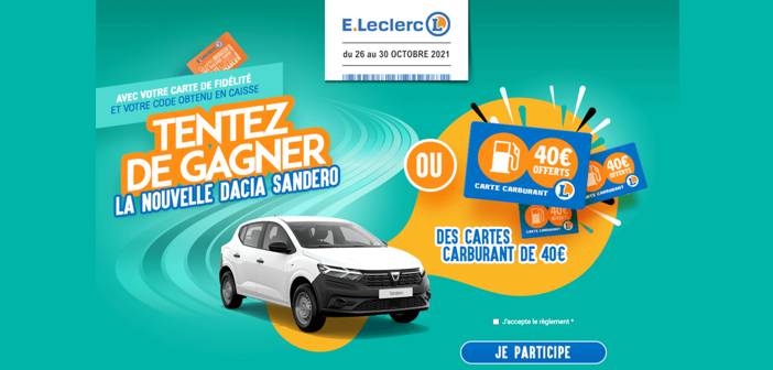 www.jegagnemavoiture.fr - Grand Jeu Anniversaire E.Leclerc
