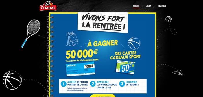 www.jeurentree.charal.fr - Grand Jeu Rentrée Charal