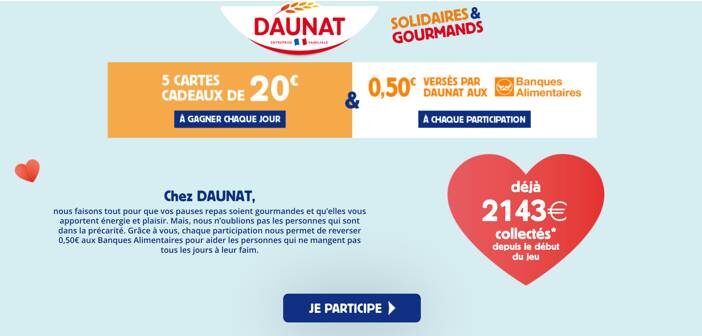 www.lepleindesolidarite-daunat.com - Jeu Daunat Solidaires & Gourmands