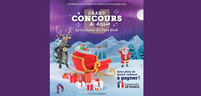 www.magasins-u.com/concours-dessins-noel-2021 - Grand Concours de dessin Le traîneau du Père Noël