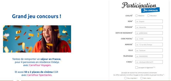 www.voyages.carrefour.fr - Jeu Carrefour Voyages Salon du Bourget