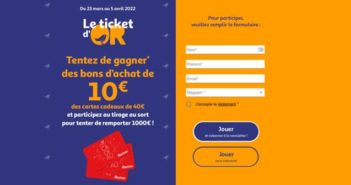 www.auchan.fr - Grand Jeu Le Ticket d'Or Auchan
