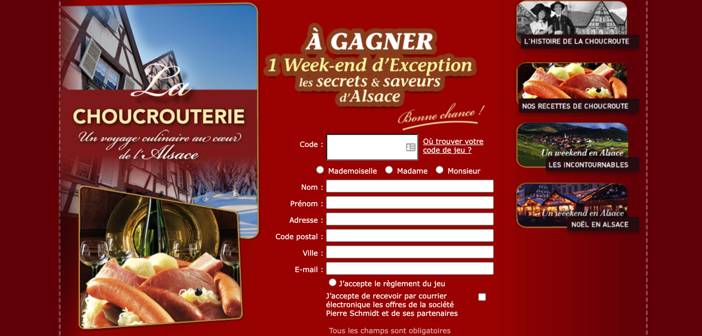 www.pierre-schmidt.fr - Grand Jeu La Choucrouterie Pierre Schmidt