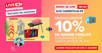 www.carrefour.fr - Opération Live Shopping Carrefour