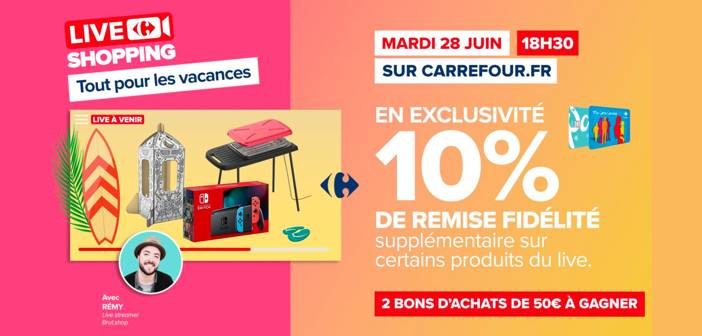 www.carrefour.fr - Opération Live Shopping Carrefour