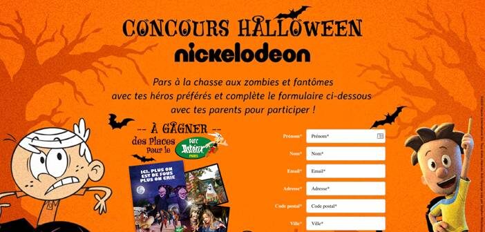 Concours.nickelodeon.fr Concours Halloween Nickelodeon 2022
