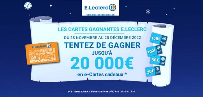 www.lescartesgagnantes.leclerc Jeu Les Cartes Gagnantes E.Leclerc