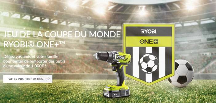 Win.ryobitools.eu - Jeu Concours Ryobi One+ Coupe du Monde 2022