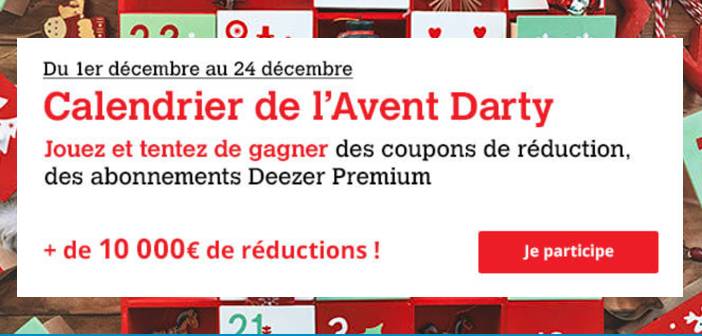 Jeu Calendrier de l'Avent Darty www.darty.com
