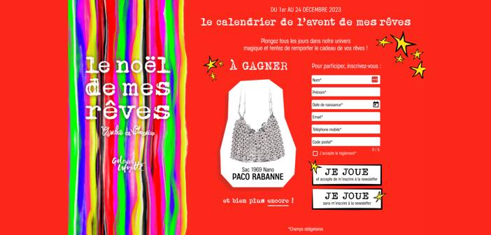 Jeu Calendrier de l'Avent Galeries Lafayette www.jeux-galeries-lafayette.com