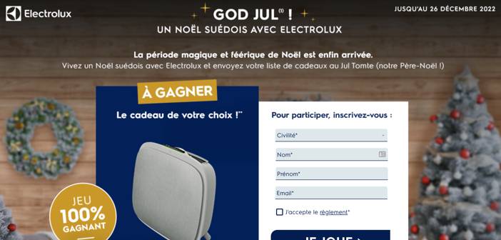 www.jeu-electrolux.fr Jeu God Jul Un Noel suédois Electrolux