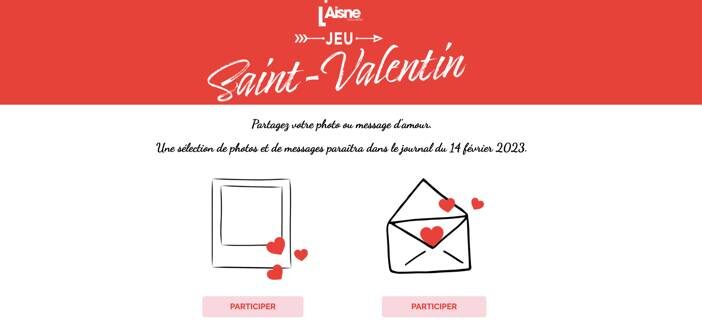 www.aisnenouvelle.fr Jeu Concours Saint Valentin