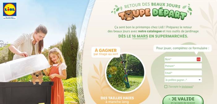 www.jeux-lidl.fr Jeu Lidl Taupe Départ