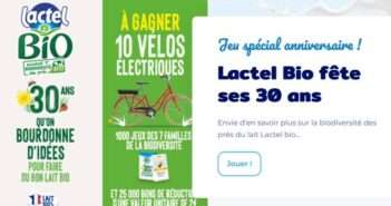 www.lactel.fr Jeu Lactel Bio 30 ans