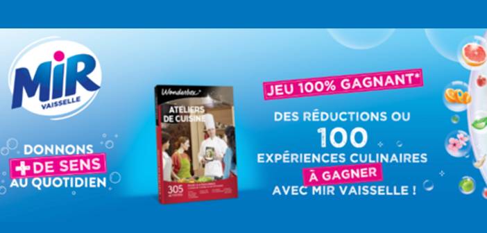 www.labelleadresse.com Jeu Mir Vaisselle 100% Gagnant