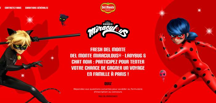 www.freshdelmontefun.com Jeu Fresh Del Monte Miraculous Ladybug & Cat Noir