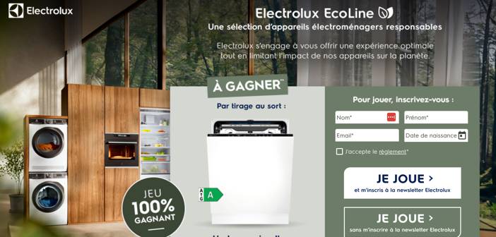 Jeu Concours Electrolux EcoLine www.jeu-electrolux.fr