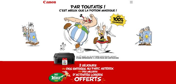 www.canon-rentree2023.fr Jeu Canon Rentrée Astérix 2023