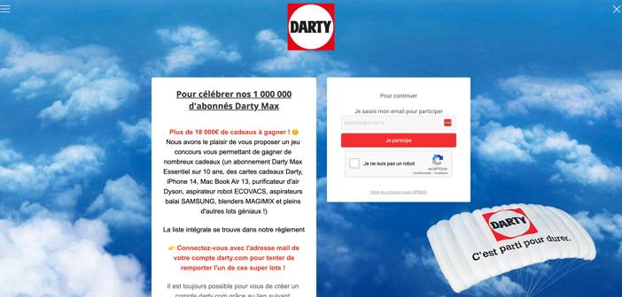 www.darty.com Jeu Concours Darty Max 1.000.000 Abonnés