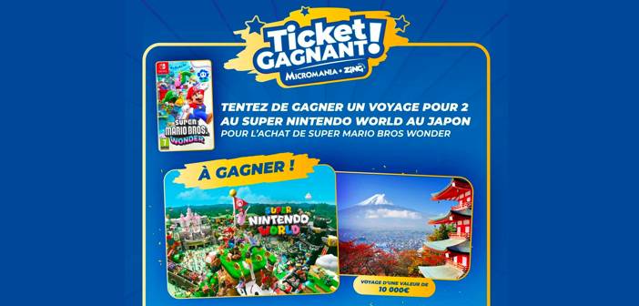 Jeu Micromania Ticket Gagnant Super Mario Bros Wonder