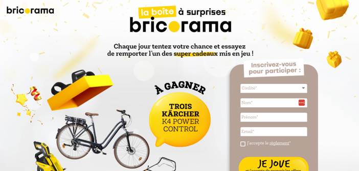 Jeu Bricorama La Boite à Surprise www.jeux-bricorama.fr