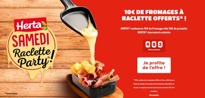 Offre Herta Raclette Remboursement www.hertaraclette.fr