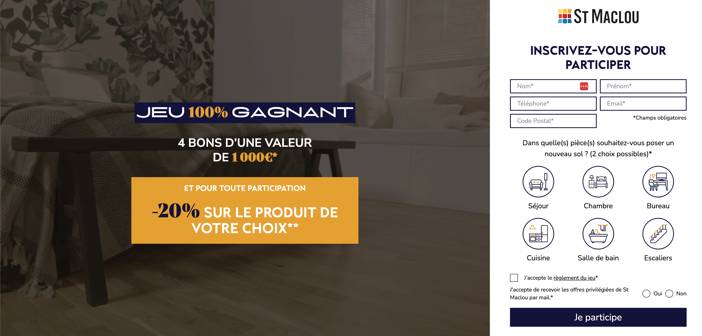 Saint-maclou-lejeu.com Jeu Concours Saint Maclou 100% Gagnant
