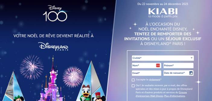 www.kiabi.com Jeu Concours Disneyland Kiabi