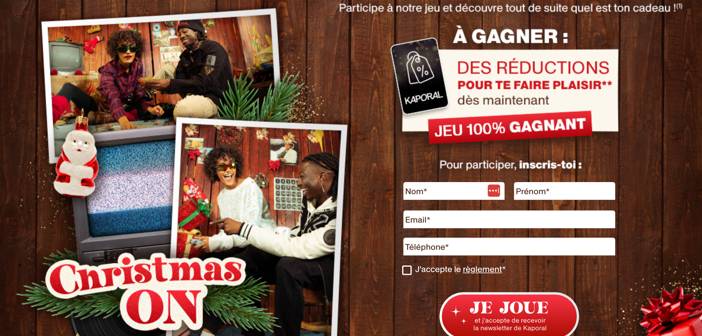 Grand Jeu Noël Kaporal www.jeu-kaporal.com