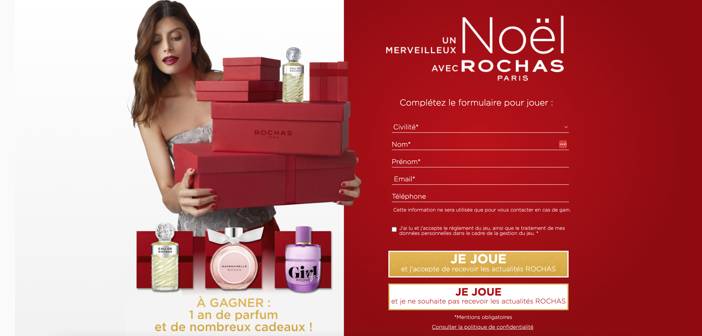 Grand Jeu Noël Rochas www.rochas.com