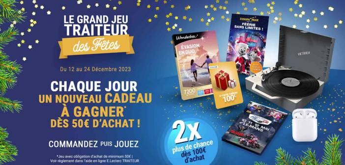 Grand Jeu Traiteur des fêtes 2023 www.traiteur.leclerc