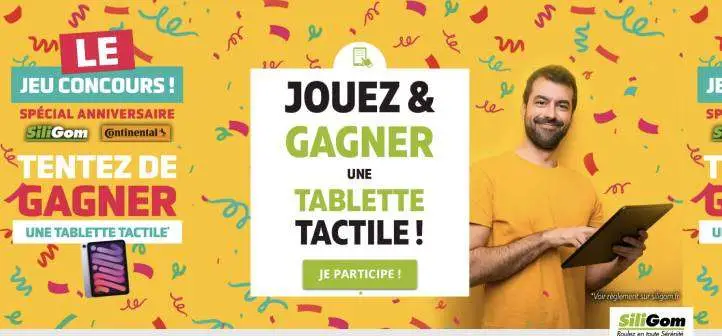 Jeu Concours SiliGom 2024 : Participez et tentez de remporter une tablette tactile !
