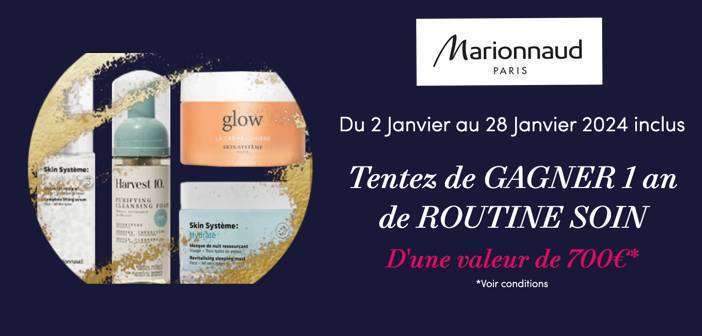 Jeu Concours Marionnaud www.marionnaud.fr