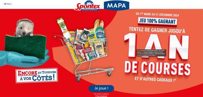 Jeu Concours Spontex Encore et Toujours à vos côtés Spontex.fr