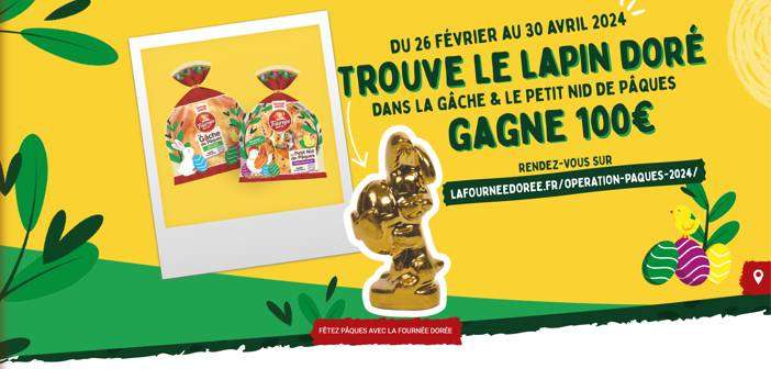 www.lafourneedoree.fr Jeu Pâques Lapin Dorée La Fournée Dorée