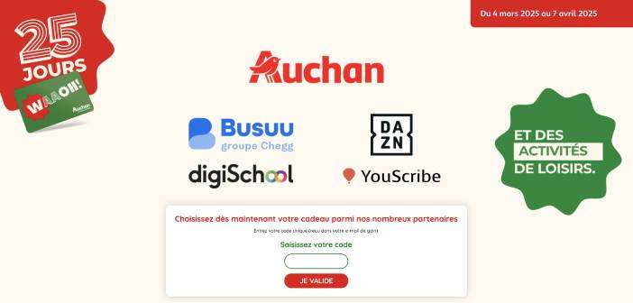 Les25jours.fr - Jeu Auchan 25 jours 2025 à code